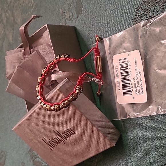 Jules Smith Mini Skull Wrap Bracelet Red/Yellow Gold - Picture 5 of 11